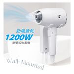 TASHIN Wall-Mounted Hair Dryer (Button Switch) TS-1899P, , large