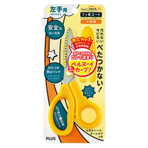 【PLUS 普樂士】SC-145CL  兒童剪刀  左手用 藍 / 個(不沾膠附蓋)