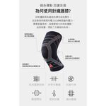 【Adidas愛迪達】立體針織運動護膝 台灣製造 WUCHT P3系列機能型3D立體針織運動護具 MG0043 現貨, , large