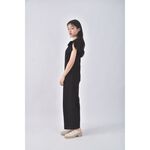 (XL) shein素面黑色連身裝二手衣, , large