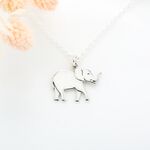 【Angel & Me】可愛 大象 Elephant s925 純銀 項鍊 生日 情人節 聖誕節 寵物紀念品 禮物, , large