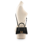 BALENCIAGA Hourglass 光滑牛皮二用沙漏包/XS/黑色, , large