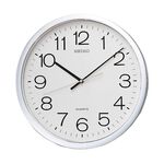 SEIKO 精工 指針式時尚掛鐘 時鐘-銀框 QXA041S, , large