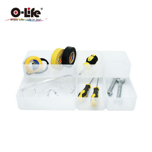 【O-Life】B-016 stacking storage box-white 5-piece set