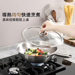【上手家居】304不鏽鋼炒鍋(炒鍋/不鏽鋼鍋/白鐵炒鍋/中華炒鍋), , large