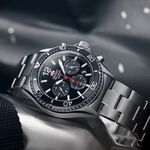 ORIENT 東方錶 Sports 熊貓錶 潛水風格太陽能三眼計時手錶-42.8mm RA-TX0202B, , large