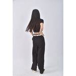 (S) musk高腰質感跳色黑色長褲二手衣, , large