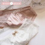 [夢巴黎]  珍珠絲綢蕾絲內褲 蕾絲內褲 低腰內褲 性感內褲 冰絲內褲 無痕內褲 透氣內褲 女內褲 內褲 夢巴黎, , large