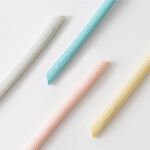 Churros Shaped Silicone Straw Storage Set, , large