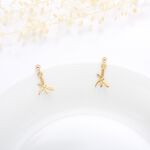 【Angel & Me】幸福 蜻幸福 蜻蜓 s925 純銀 厚鍍24k純金 一對 耳環 耳環, , large