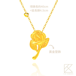 【TLH】永恆的愛 黃金玫瑰項鍊 香氛禮盒 約重0.07錢±3厘 (母親節限定 黃金 禮盒), , large