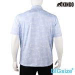 KINGO-大尺碼-男款 排汗POLO衫-淺藍-413207, , large