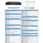 昌運監視器 昇銳 HS-NK431F H.265 4K 4路 雙向語音 NVR 網路型錄影主機, , large