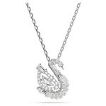 SWAROVSKI 施華洛世奇 Swan 天鵝優雅律動 白色水晶項鍊(5732412), , large