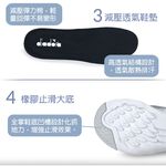 DIADORA迪亞多那 生活時尚運動鞋 男運動鞋 男鞋 反光 電繡 透氣 散熱 Q彈 減壓 彈力 輕量 止滑 黑 白, , large