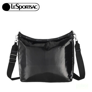 LeSportsac MEDIUM ZIP SHOULDER 中型拉鍊肩背包-閃耀黑