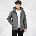 【億子洪】防水防風登山外套  加絨厚款-灰5XL【1899】, , large