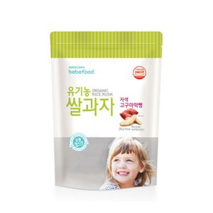 【韓國 BEBEFOOD】寶寶福德 米餅-紅薯(紫地瓜) 新包裝