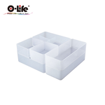 【O-Life】B-016 stacking storage box-white 5-piece set, , large