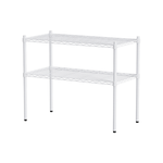 【Y HOUSE】90x45x75cm Lightweight Two-layer Iron Rack Iron Rack Shelf-Painted White, , large
