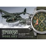 elegantsis JF48QS機頭藝術-女郎計時手錶-綠/48mm ELJF48QS-OG03LC, , large
