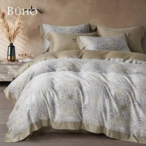 BUHO "Cindy-Champagne" 60 count 100% TENCEL pure Tencel full cotton dual-purpose quilt winter bag set - double