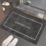 Nano suede soft diatomaceous earth water-absorbent anti-slip floor mat, , large