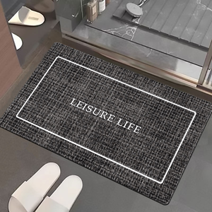 Nano suede soft diatomaceous earth water-absorbent anti-slip floor mat