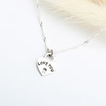 【Angel & Me】Heart lock Love you s925 sterling silver necklace birthday gift, , large