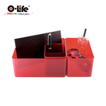 【O-Life】B-012stacking storage box-white 3-piece set, , large