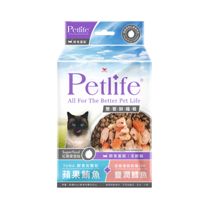 Petlife雙饗鮮糧餐-豐潤鱈魚+蘋果鮪魚(貓)