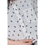 (S) jugeunke韓牌質感棉質動物白色長袖上衣二手衣, , large