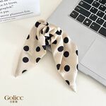 【Gulicc】古莉可 髮夾 高級感波點蝴蝶結飄帶抓夾, , large