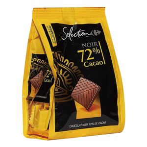 家樂福精選袋裝迷你特黑巧克力72%-200g