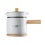 【MOLIJIA】1.8L-M17 Multifunctional Non-stick Electric Hot Pot/Rice Cooker/Steamer - White Wood Grain, , large