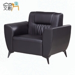 【文創集】羅德透氣皮革單人座沙發椅/辦公椅(客約商品), , large