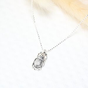 【Angel & Me】Cute guardian scarab s925 sterling silver necklace birthday gift