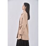 (S) nice claup質感棉質大衣杏色外套二手衣, , large