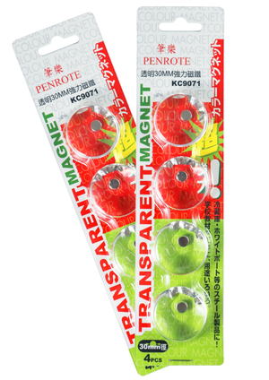 【PENROTE 筆樂】30mm透明強力磁鐵
