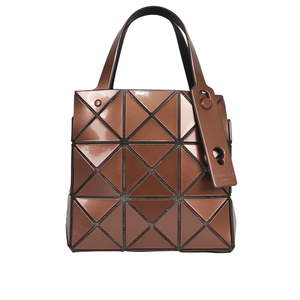ISSEY MIYAKE BAO BAO CARAT 3X3 亮面手提小方盒/焦糖棕