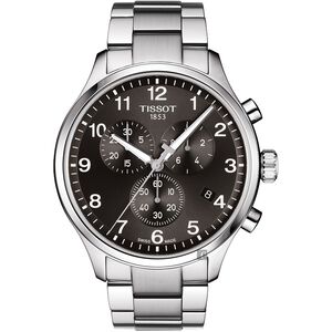 TISSOT天梭 韻馳系列 Chrono XL計時手錶-灰x銀/45mm  T1166171105701