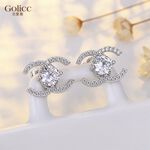 【Gulicc】古莉可 耳環 韓版太陽之眼鑲鑽耳環, , large