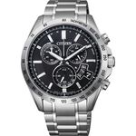 CITIZEN 星辰 光動能電波萬年曆計時錶-黑/42mm BY0130-51E, , large