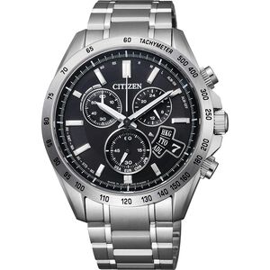 CITIZEN 星辰 光動能電波萬年曆計時錶-黑/42mm BY0130-51E