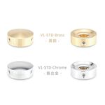 Barefoot V1 STD Brass Chrome 航太級鋁合金踩釘帽 黃銅款 鉻合金款【敦煌樂器】, , large