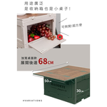 【Y HOUSE】Multi-function foldable storage box for camping, outdoor, side-opening, cart - beige, , large
