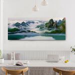 【御畫房】桂林山水 國家一級畫師手繪油畫60×120cm(VF-31), , large