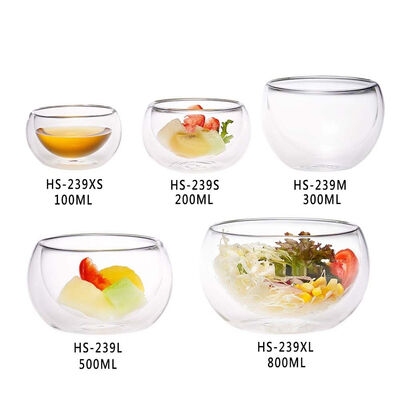 耐熱雙層玻璃碗-100ml-800ml/1入金益合玻璃器皿