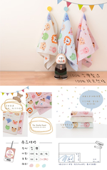 可愛動物童巾-27x56cm-3條入x4包, , large