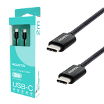 【ADATA 威剛】USB-C to USB-C 黑色 充電傳輸線 編織線 長度 200cm, , large